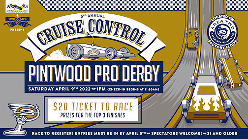 Pintwood Pro® adult pinewood derby Two Roads Brewery Stratford, CT